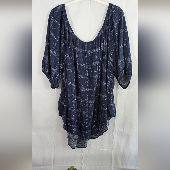 3 for 10$ Women 3XL Navy blue Puffy Elastic Sleeve No neck tag - Picture 2 of 3